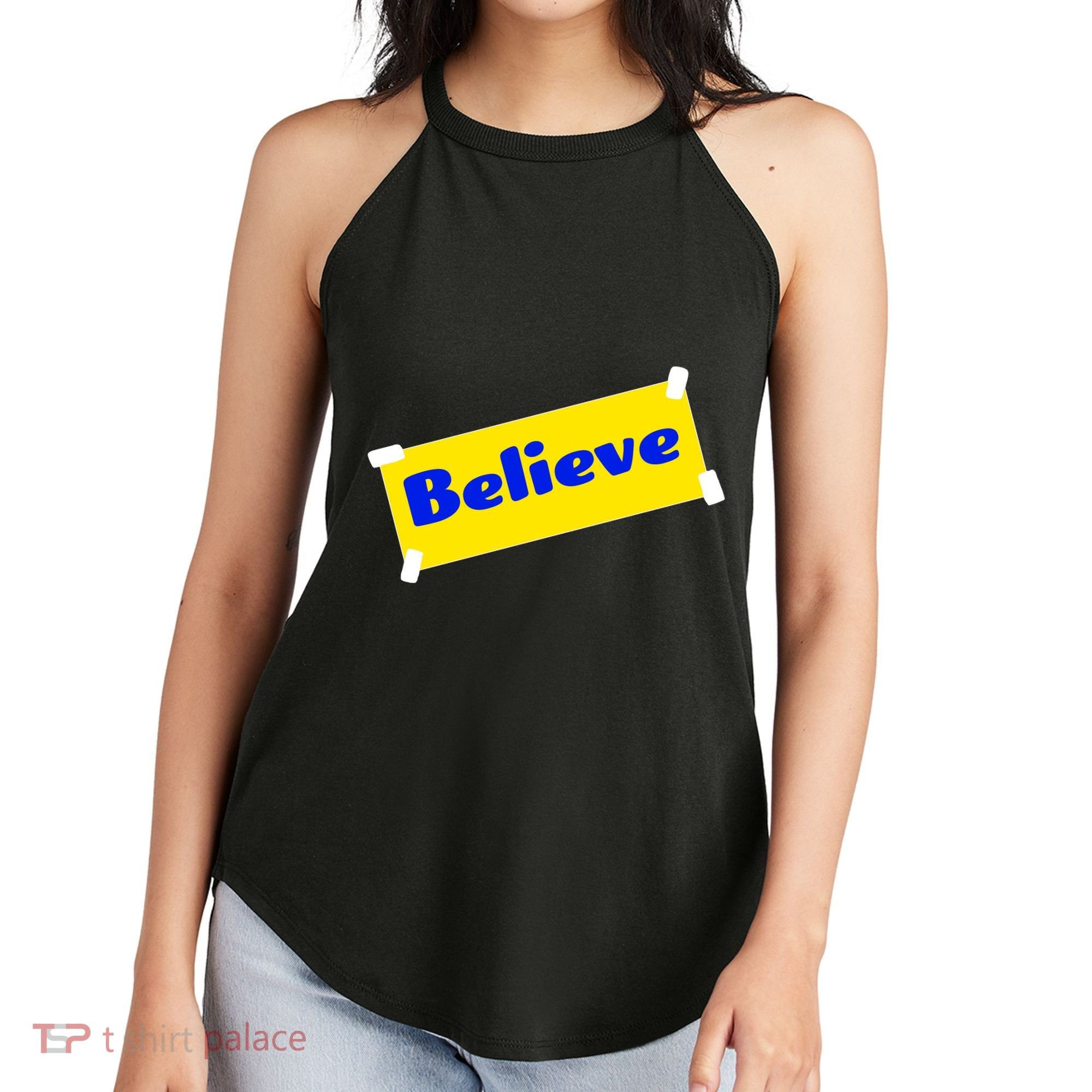 Soccer Believe Faith Coach Women's Perfect Tri Rocker Tank