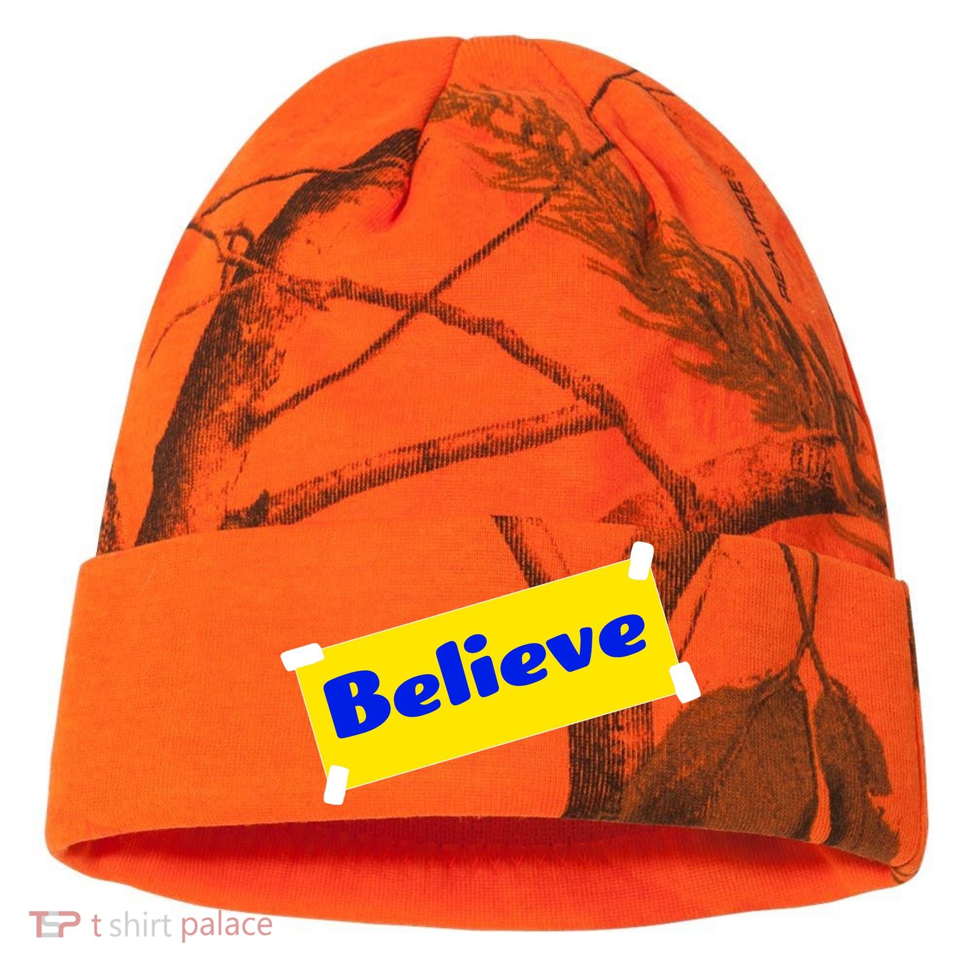 Soccer Believe Faith Coach Kati Licensed 12" Camo Cuffed Beanie