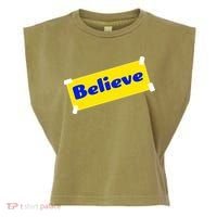 Soccer Believe Faith Coach Garment-Dyed Women's Muscle Tee thumb 0