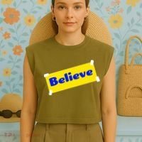 Soccer Believe Faith Coach Garment-Dyed Women's Muscle Tee thumb 4