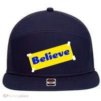 Soccer Believe Faith Coach 7 Panel Mesh Trucker Snapback Hat thumb 0