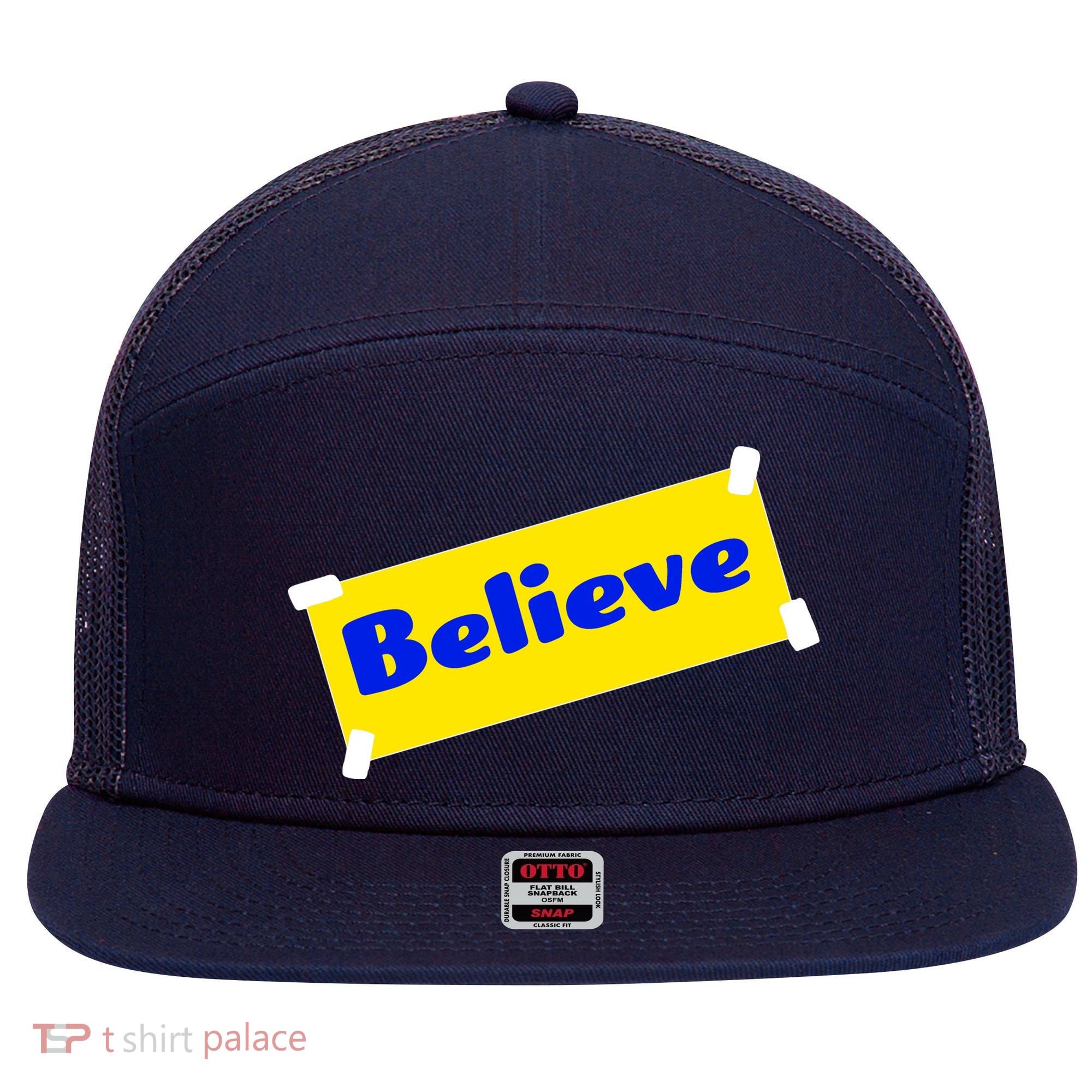 Soccer Believe Faith Coach 7 Panel Mesh Trucker Snapback Hat