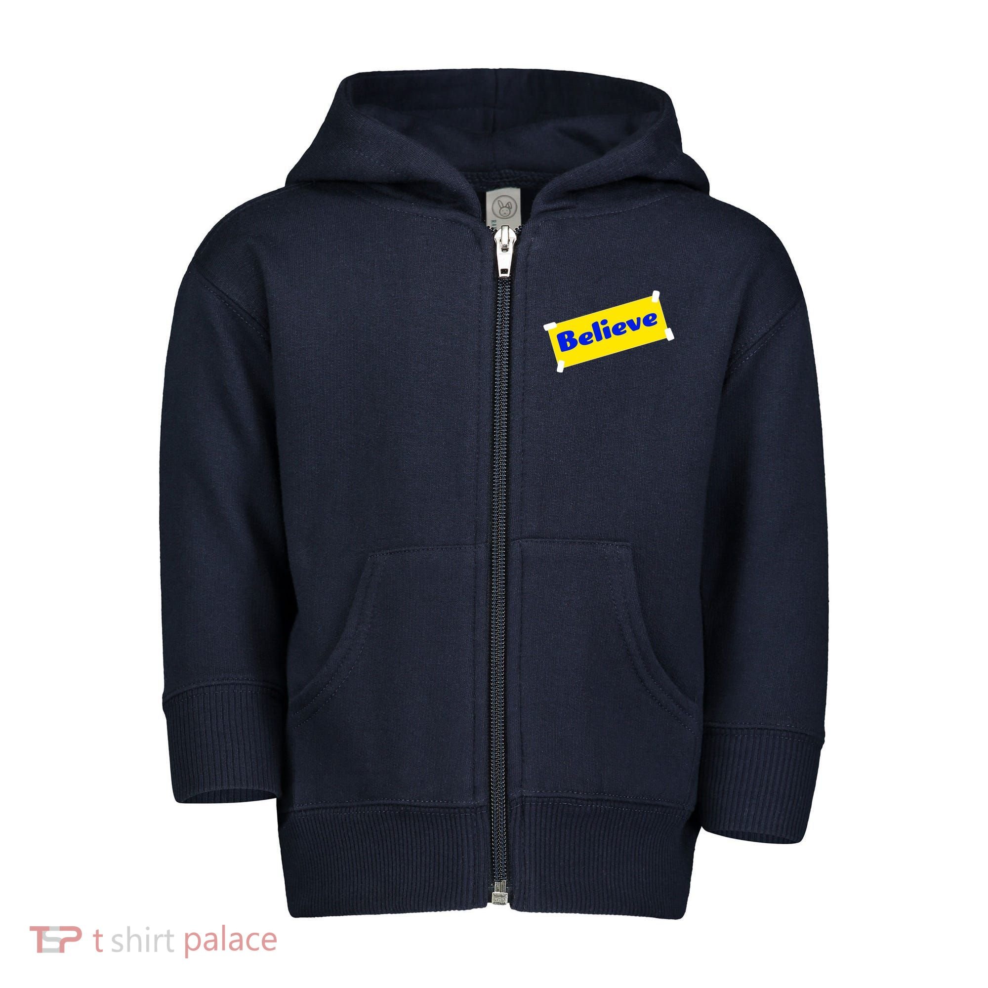 Soccer Believe Faith Coach Toddler Zip Fleece Hoodie