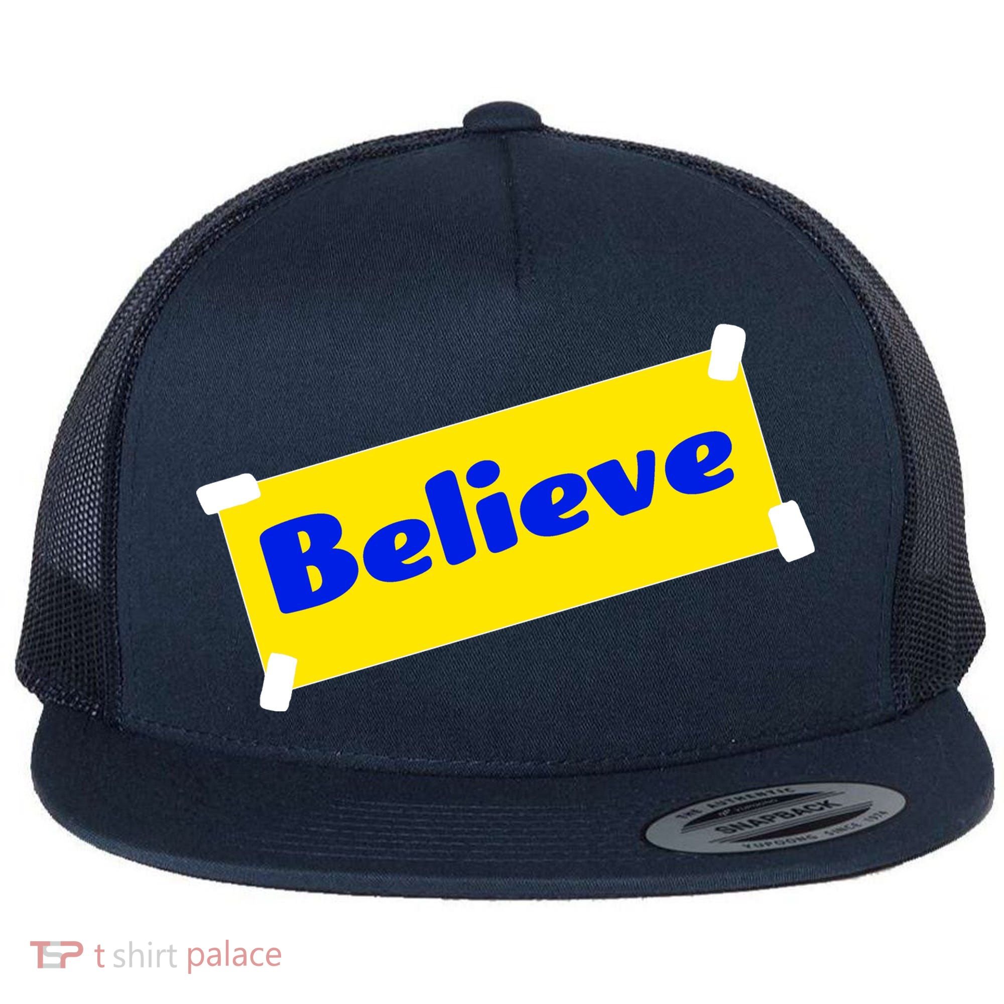 Soccer Believe Faith Coach Flat Bill Trucker Hat