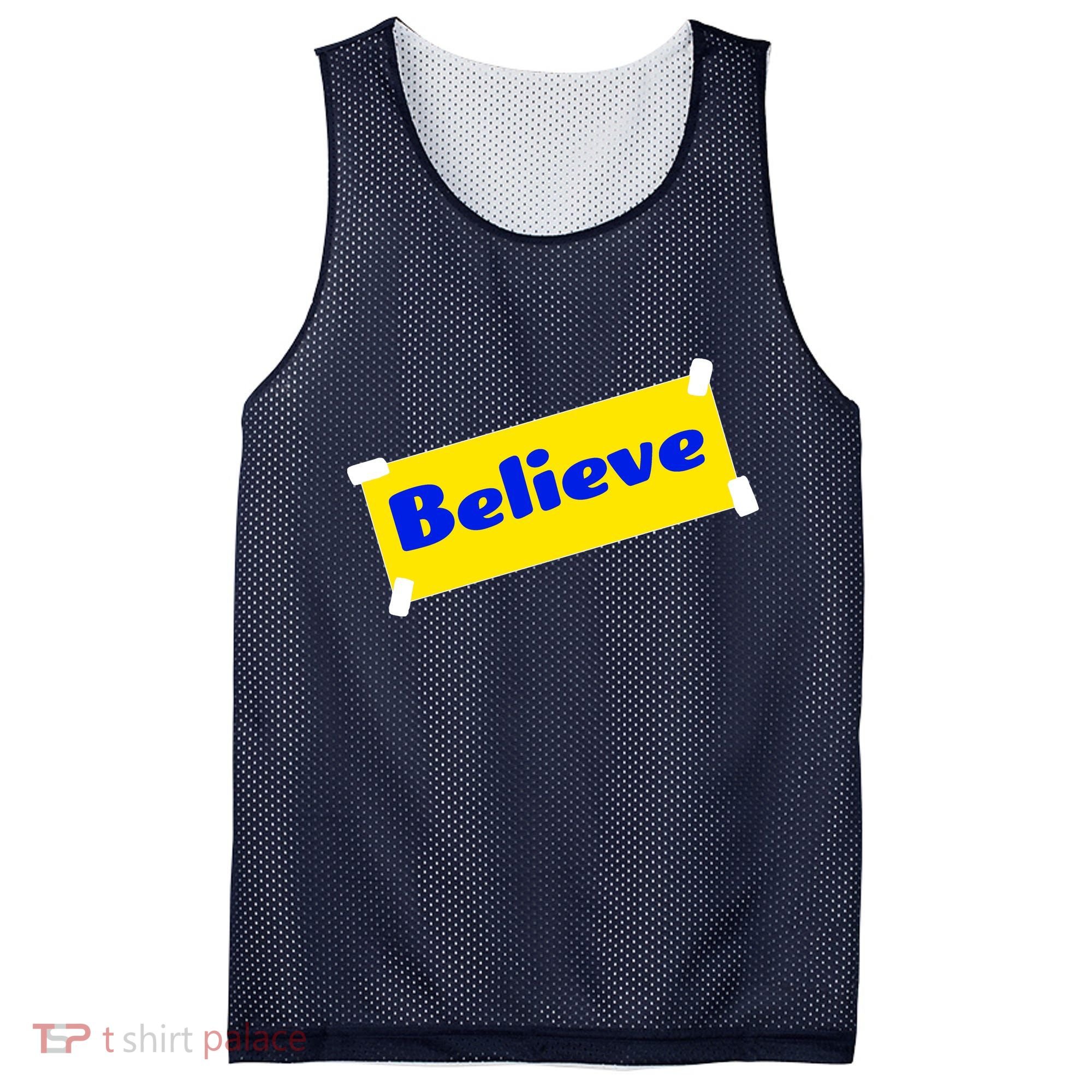 Soccer Believe Faith Coach Mesh Reversible Basketball Jersey Tank