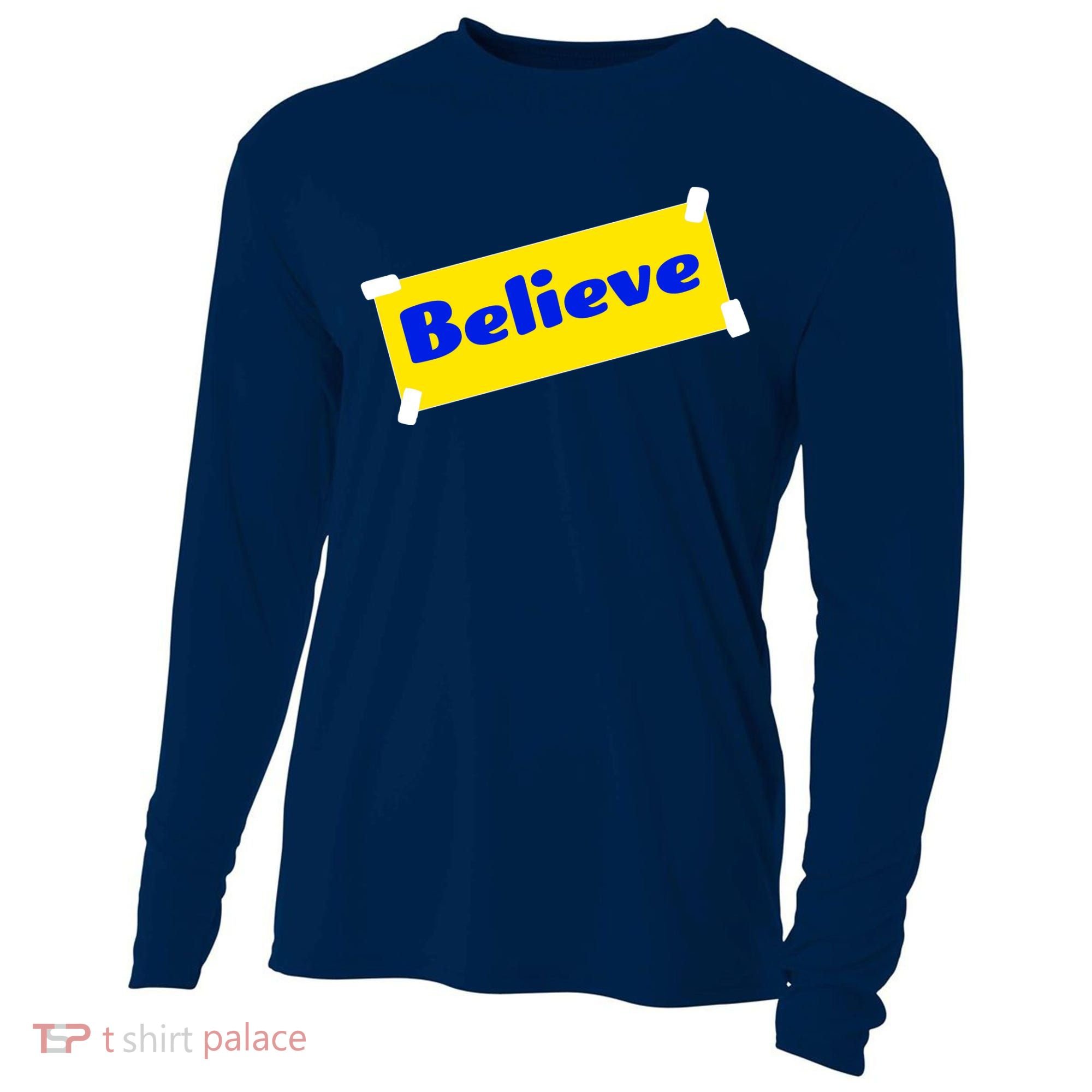 Soccer Believe Faith Coach Cooling Performance Long Sleeve Crew