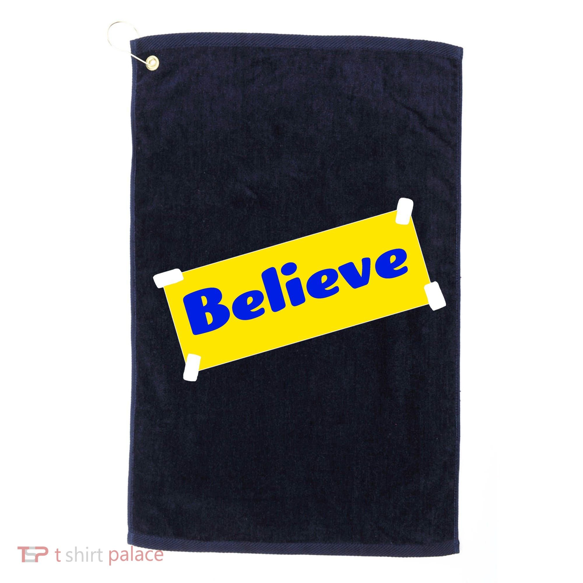 Soccer Believe Faith Coach Golf Towel