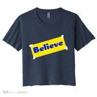 Soccer Believe Faith Coach Women's Crop Top Tee thumb 0