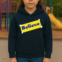 Soccer Believe Faith Coach Kids Hoodie thumb 3