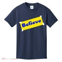 Soccer Believe Faith Coach Kids T-Shirt thumb 0