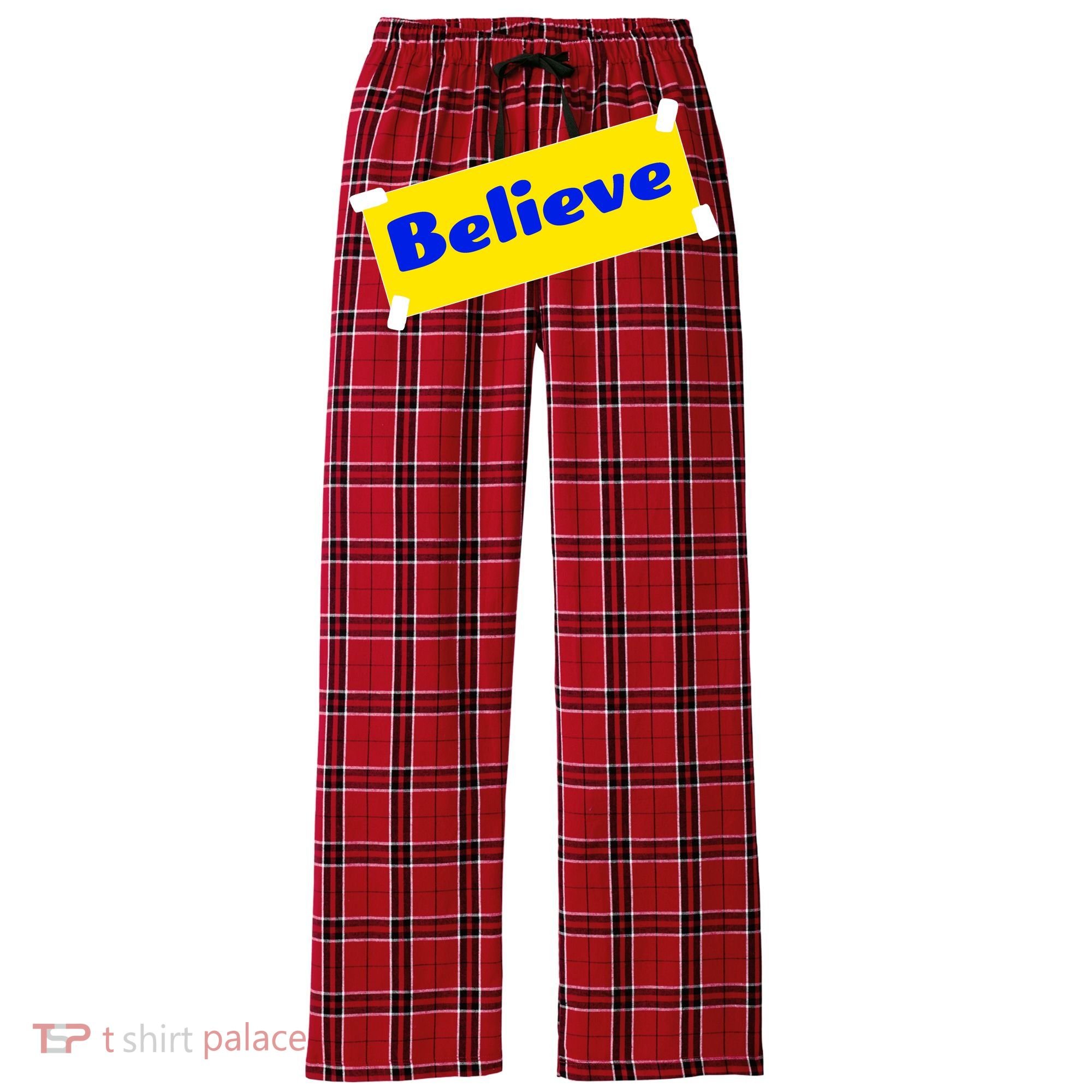 Soccer Believe Faith Coach Women's Flannel Plaid Pajama Pants