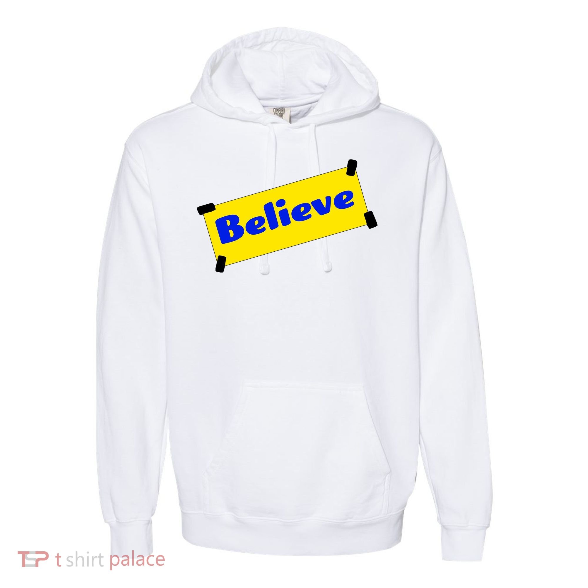 Soccer Believe Faith Coach Comfort Colors Garment-Dyed Hooded Sweatshirt