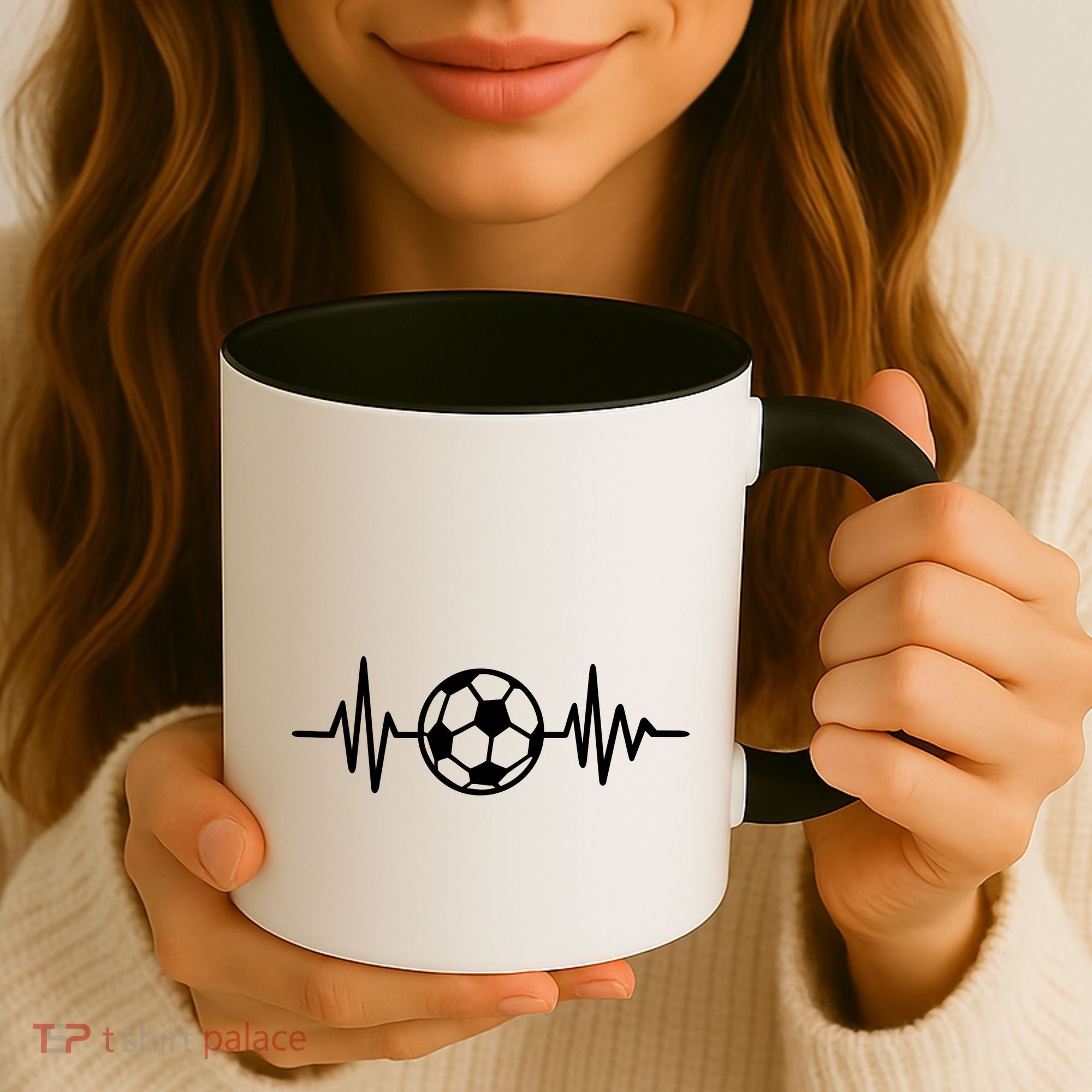 Soccer Futbol Heartbeat Pulse Coffee Mug