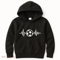 Soccer Futbol Heartbeat Pulse Kids Hoodie thumb 0