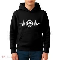 Soccer Futbol Heartbeat Pulse Kids Hoodie thumb 4
