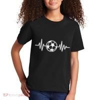 Soccer Futbol Heartbeat Pulse Kids T-Shirt thumb 2