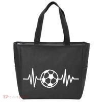 Soccer Futbol Heartbeat Pulse Tote Bag thumb 0