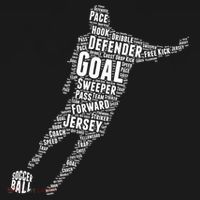 Soccer Futbol Player Word Art USA-Made Doggie Bandana thumb 2