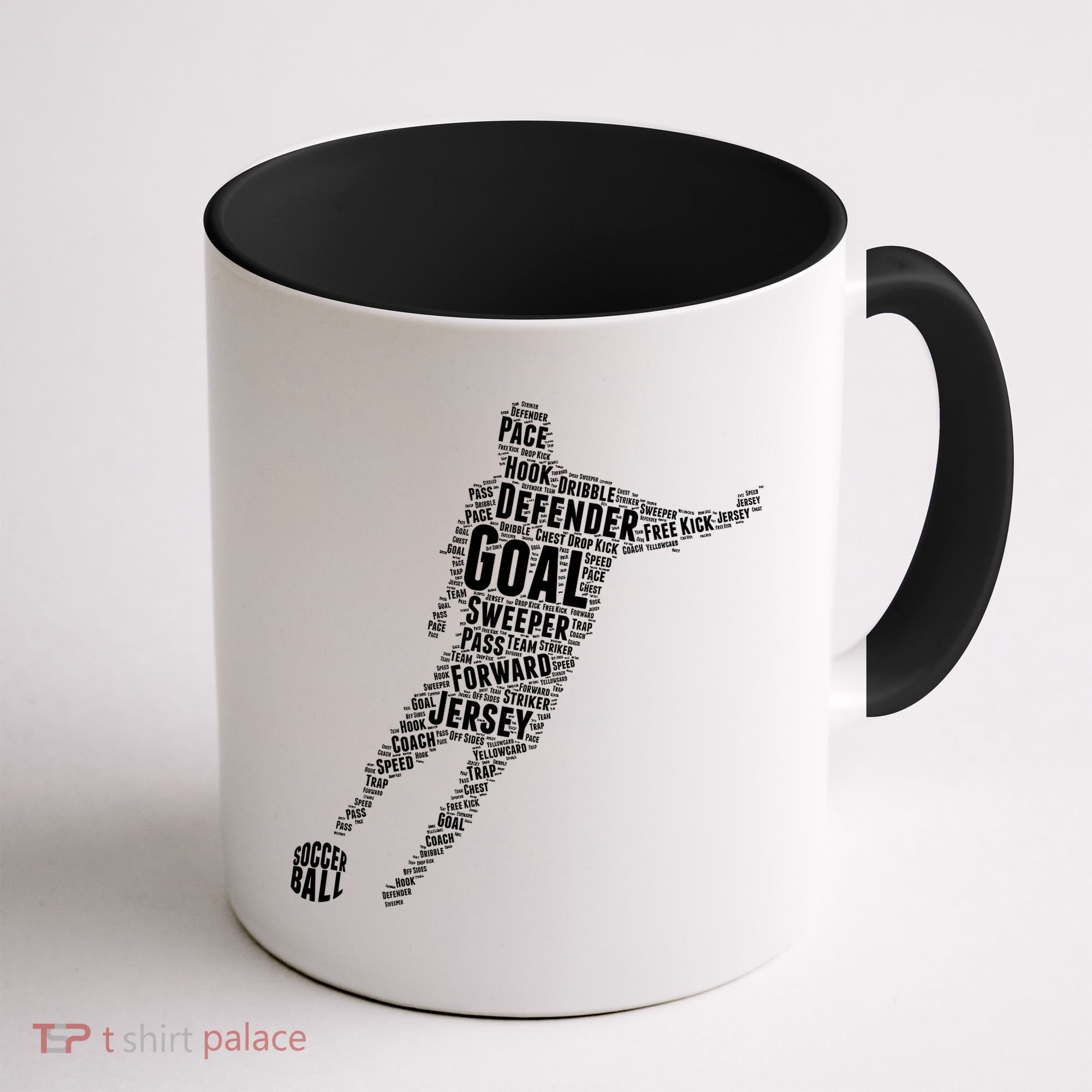 Soccer Futbol Player Word Art Coffee Mug