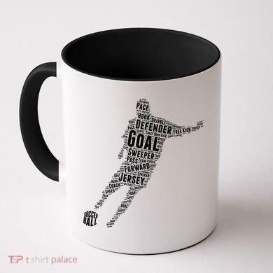 Soccer Futbol Player Word Art Coffee Mug