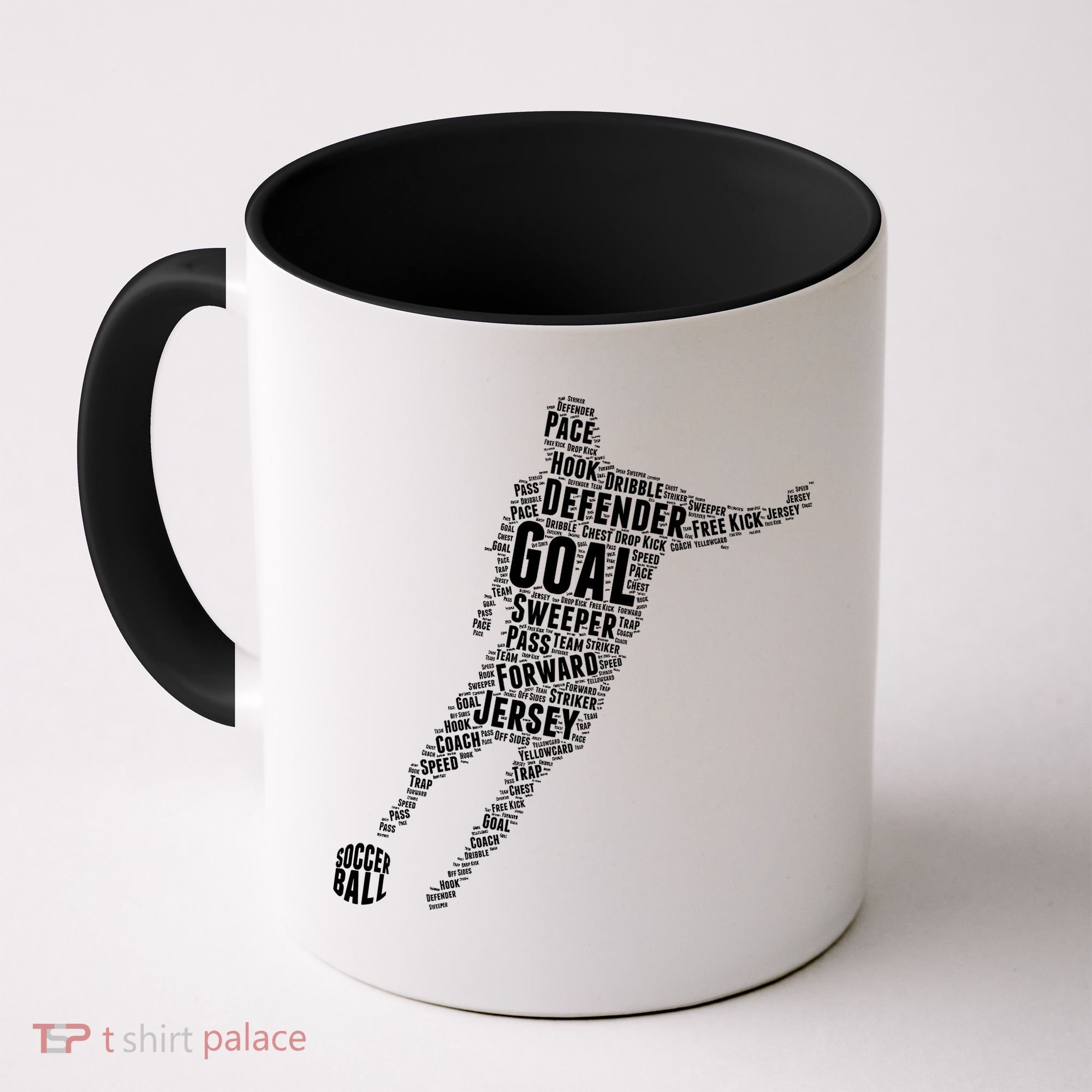 Soccer Futbol Player Word Art Coffee Mug