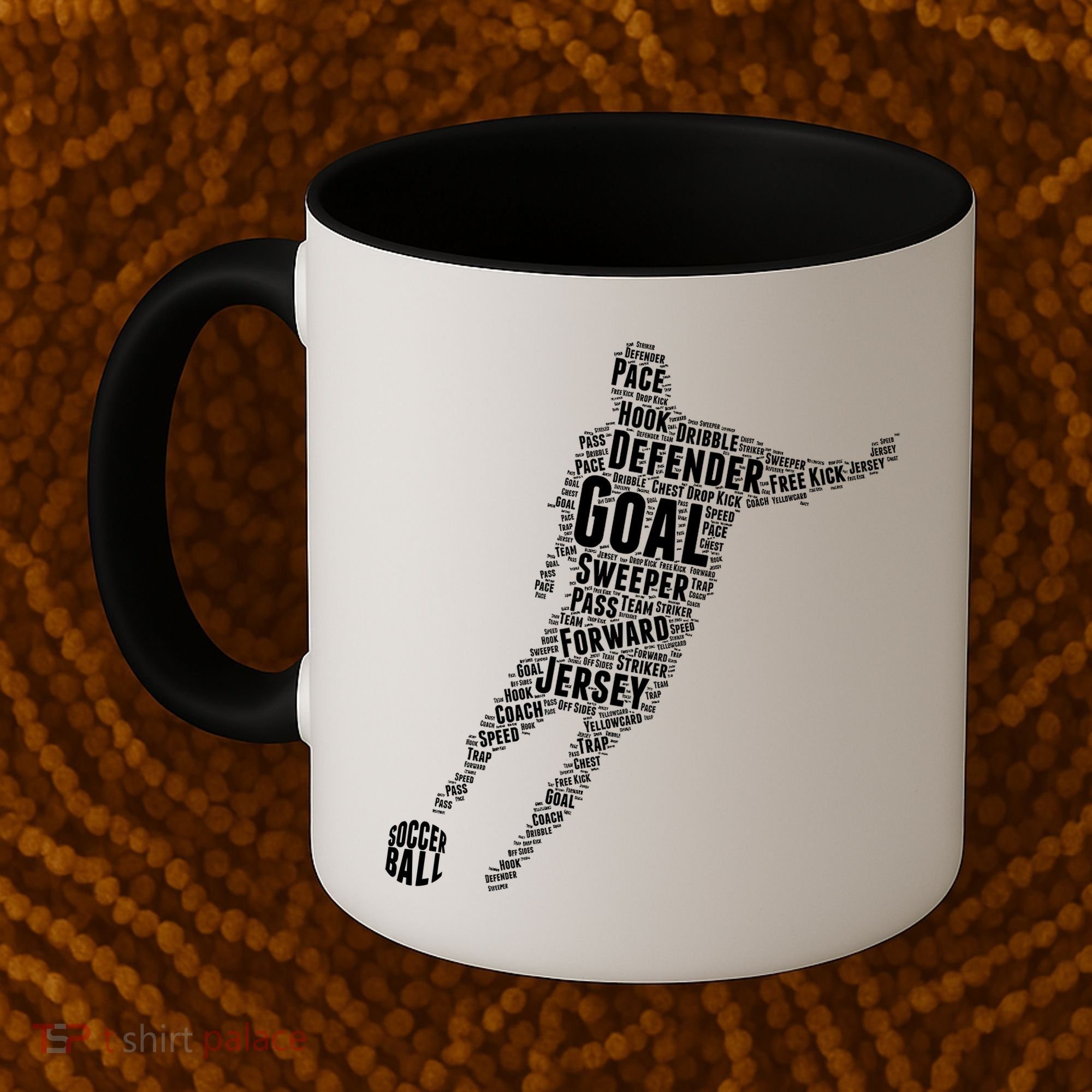 Soccer Futbol Player Word Art Coffee Mug