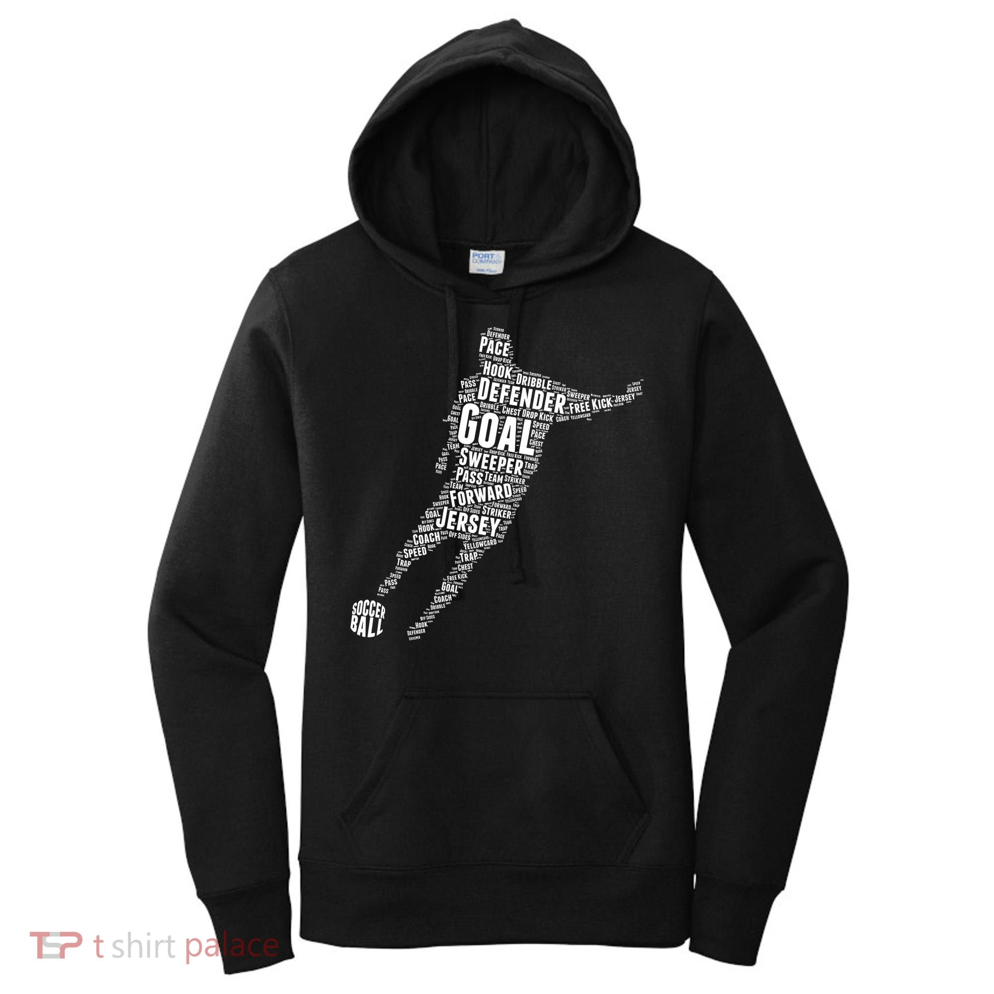 Soccer Futbol Player Word Art Women's Hoodie