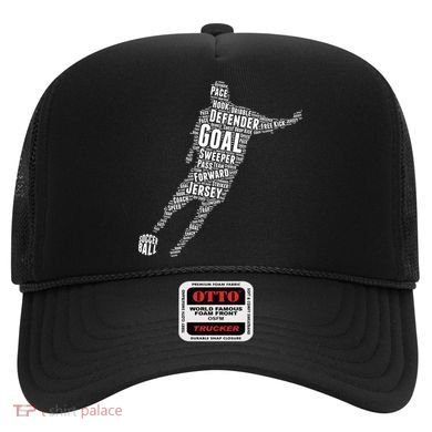 Soccer Futbol Player Word Art Hat