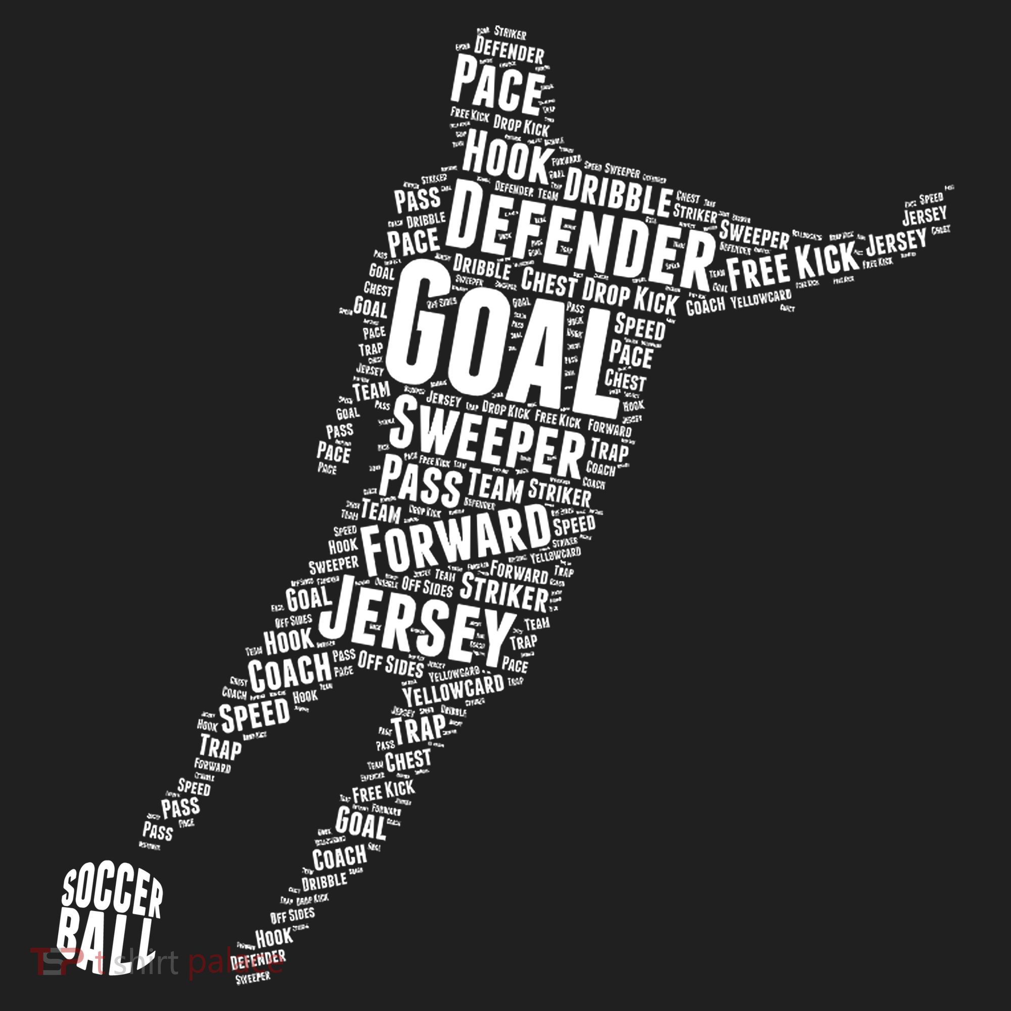 Soccer Futbol Player Word Art Golf Towel