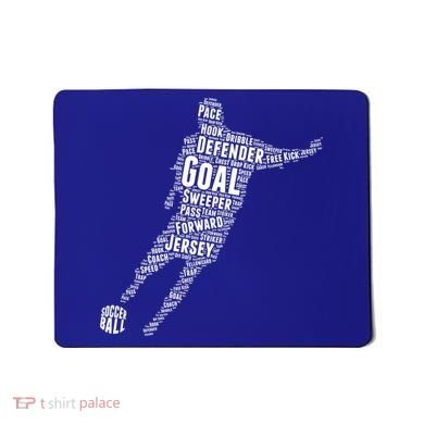 Soccer Futbol Player Word Art Mousepad