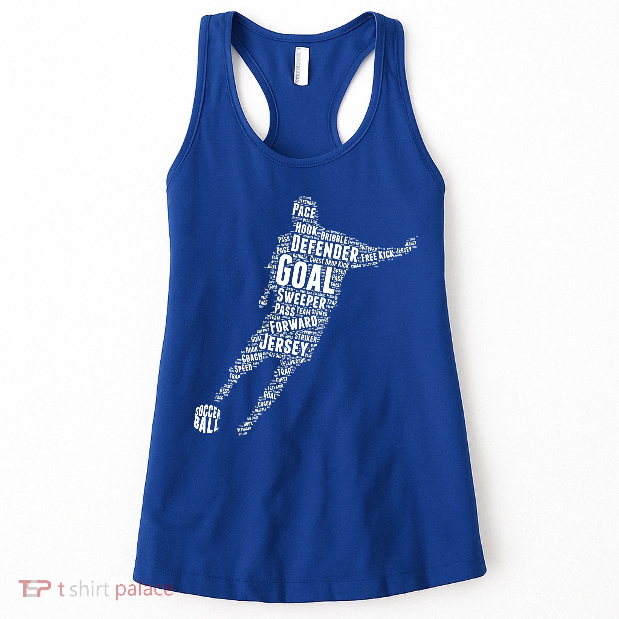 Soccer Futbol Player Word Art Women's Tank Top