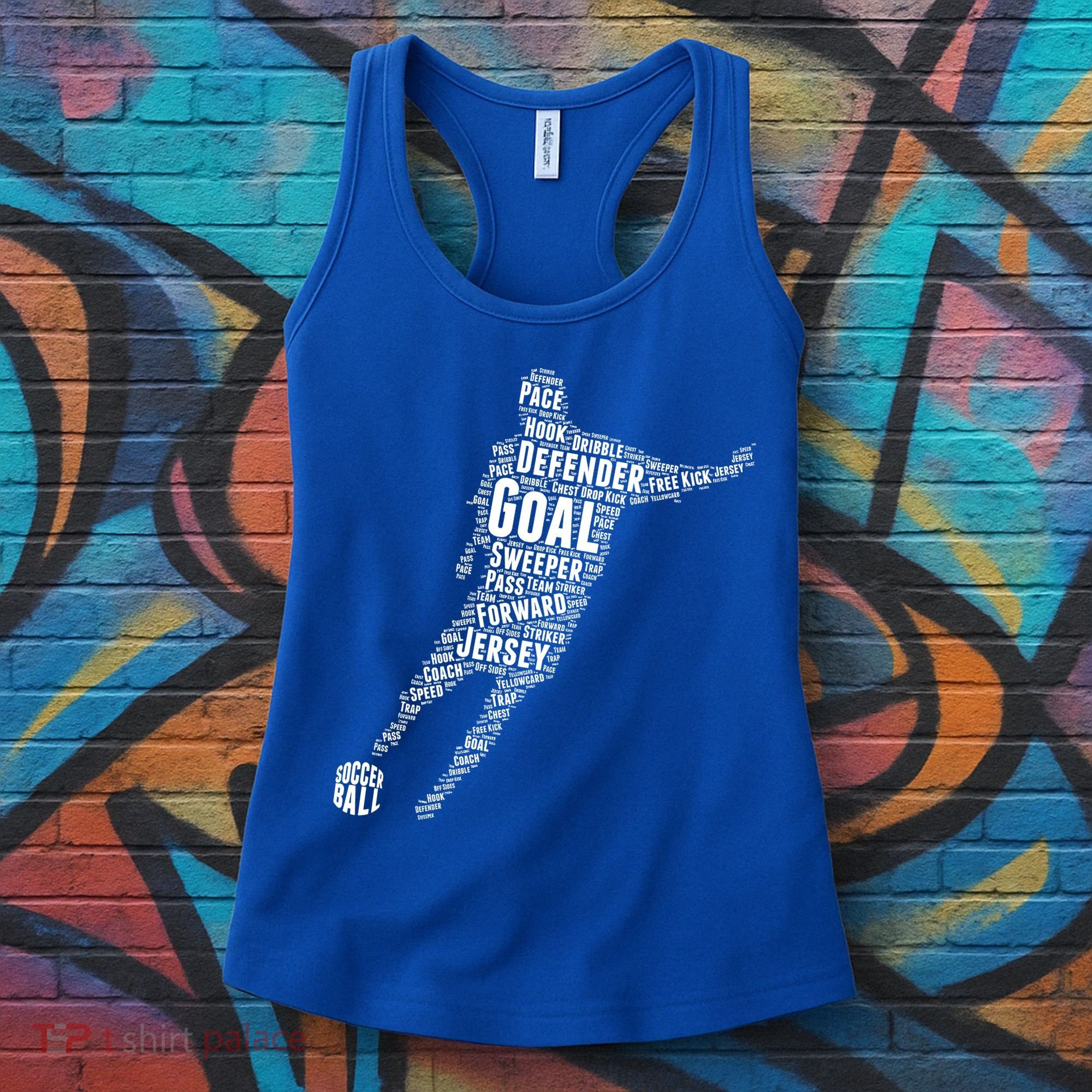 Soccer Futbol Player Word Art Women's Tank Top