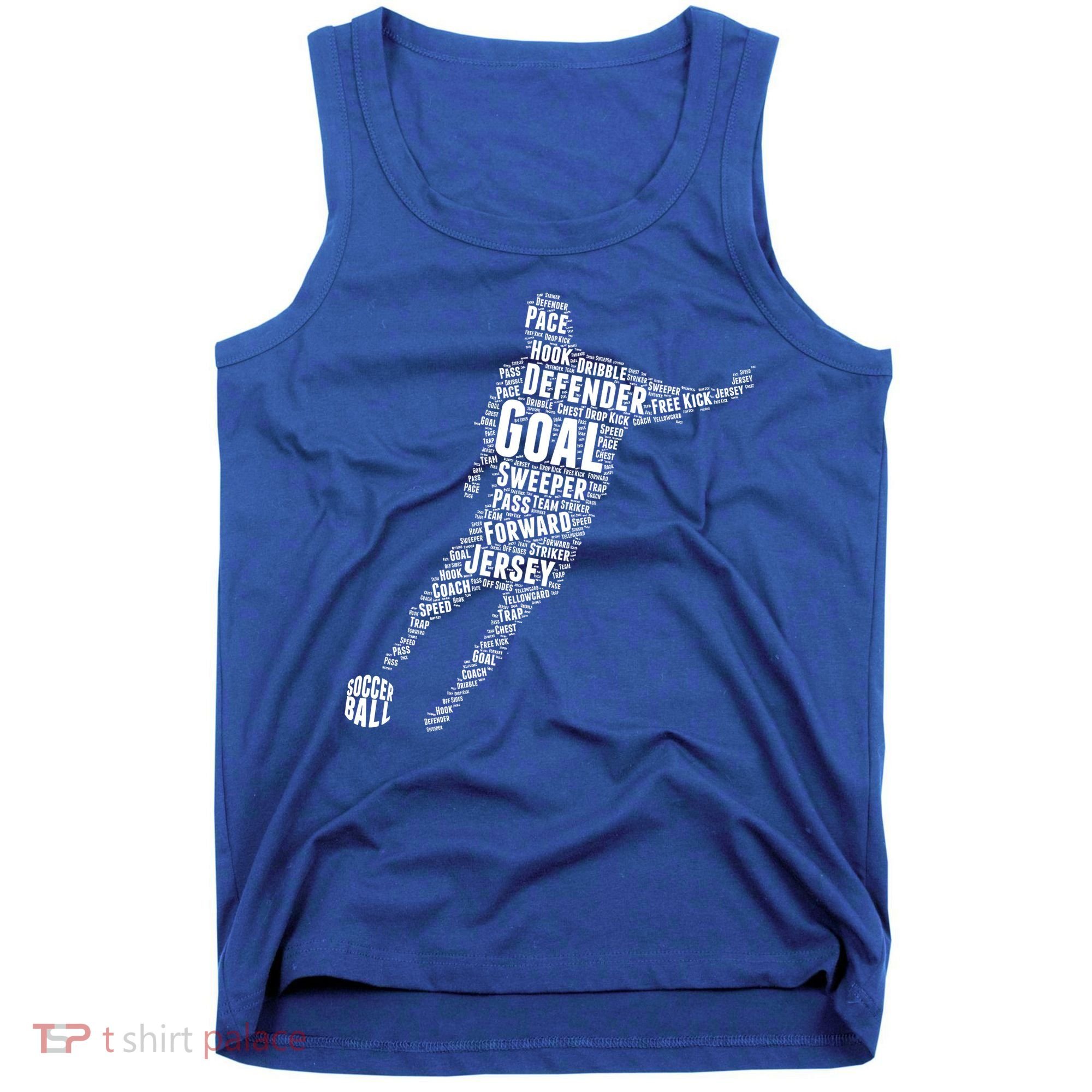 Soccer Futbol Player Word Art Tank Top