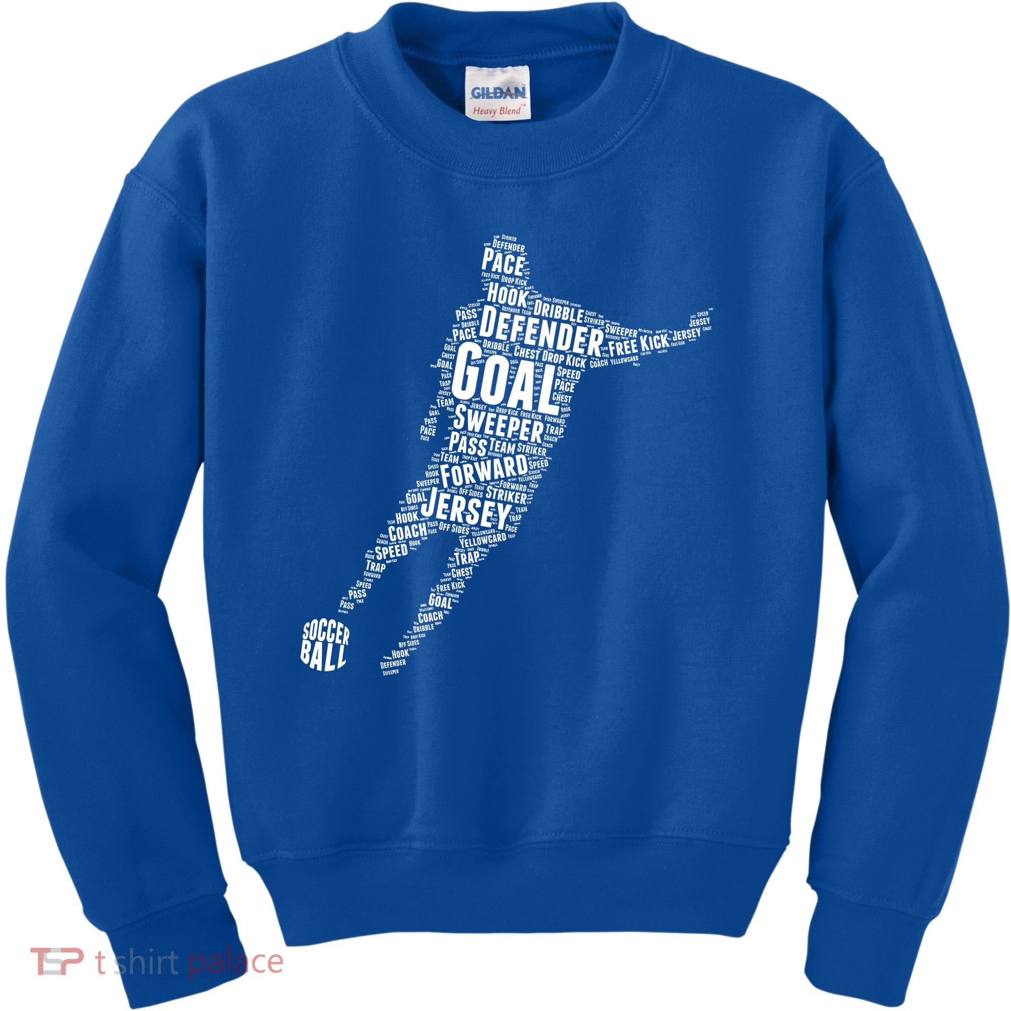 Soccer Futbol Player Word Art Kids Sweatshirt