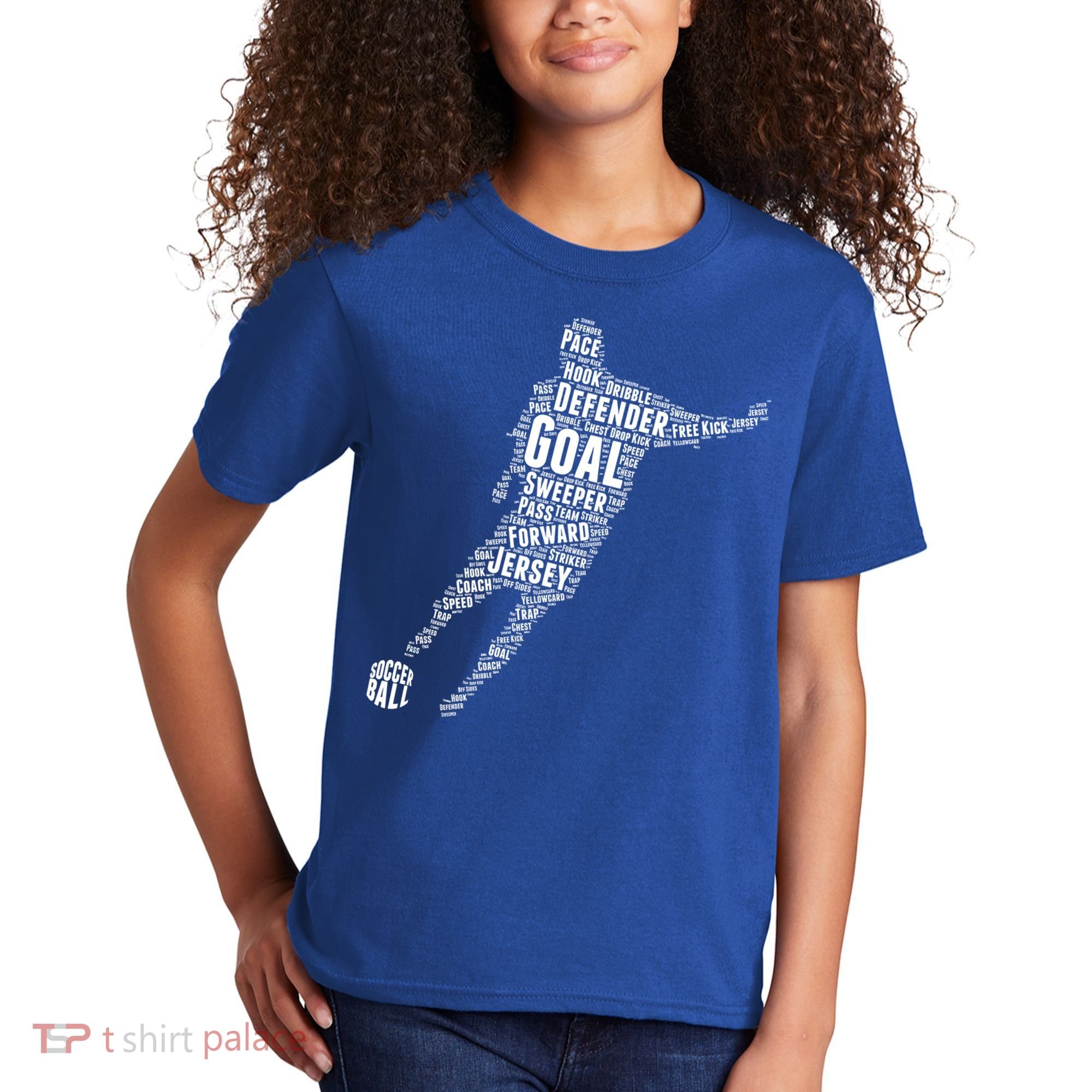 Soccer Futbol Player Word Art Kids T-Shirt