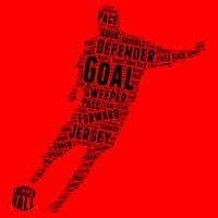 Soccer Futbol Player Word Art Santa Hat thumb 1