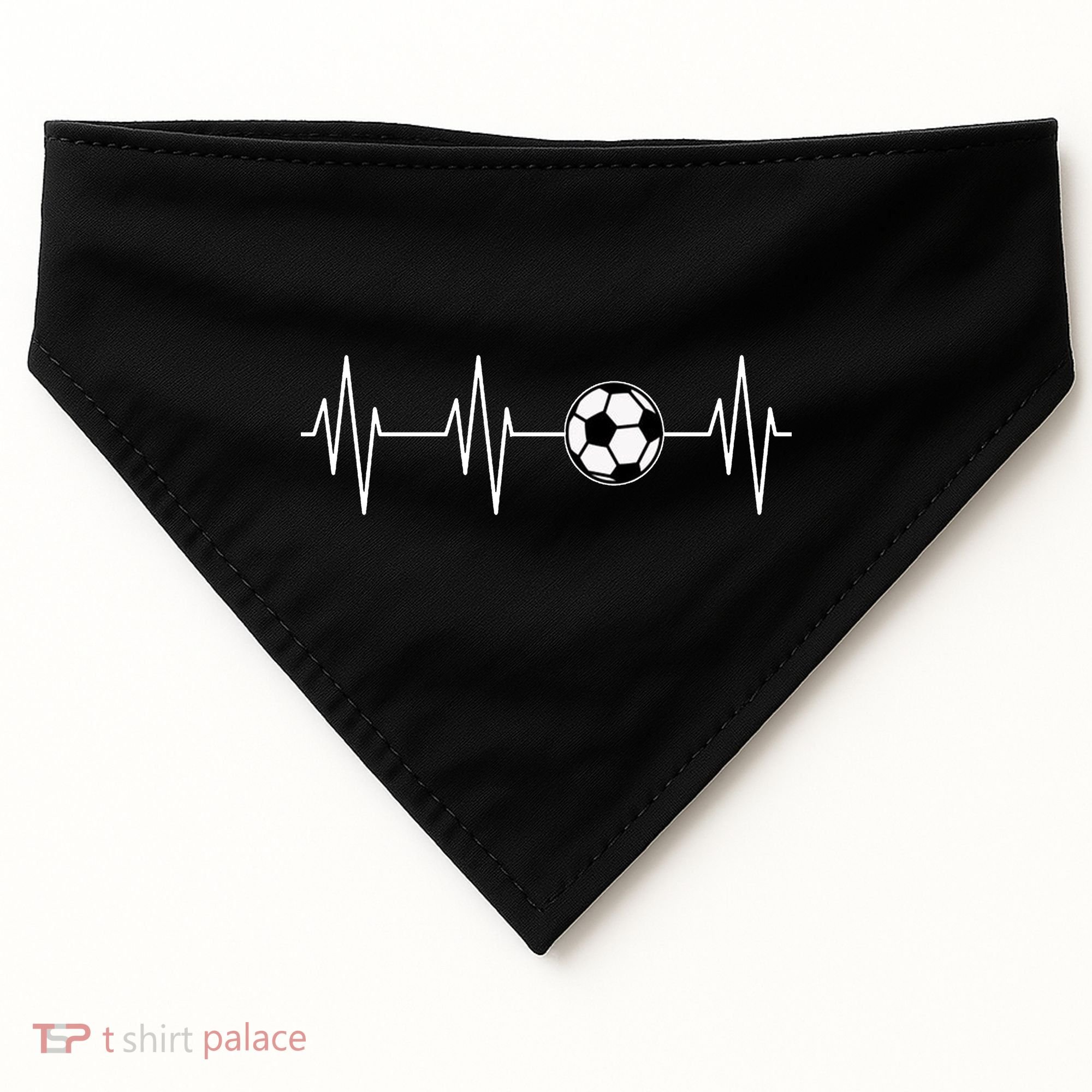 Soccer Heart Beat USA-Made Doggie Bandana