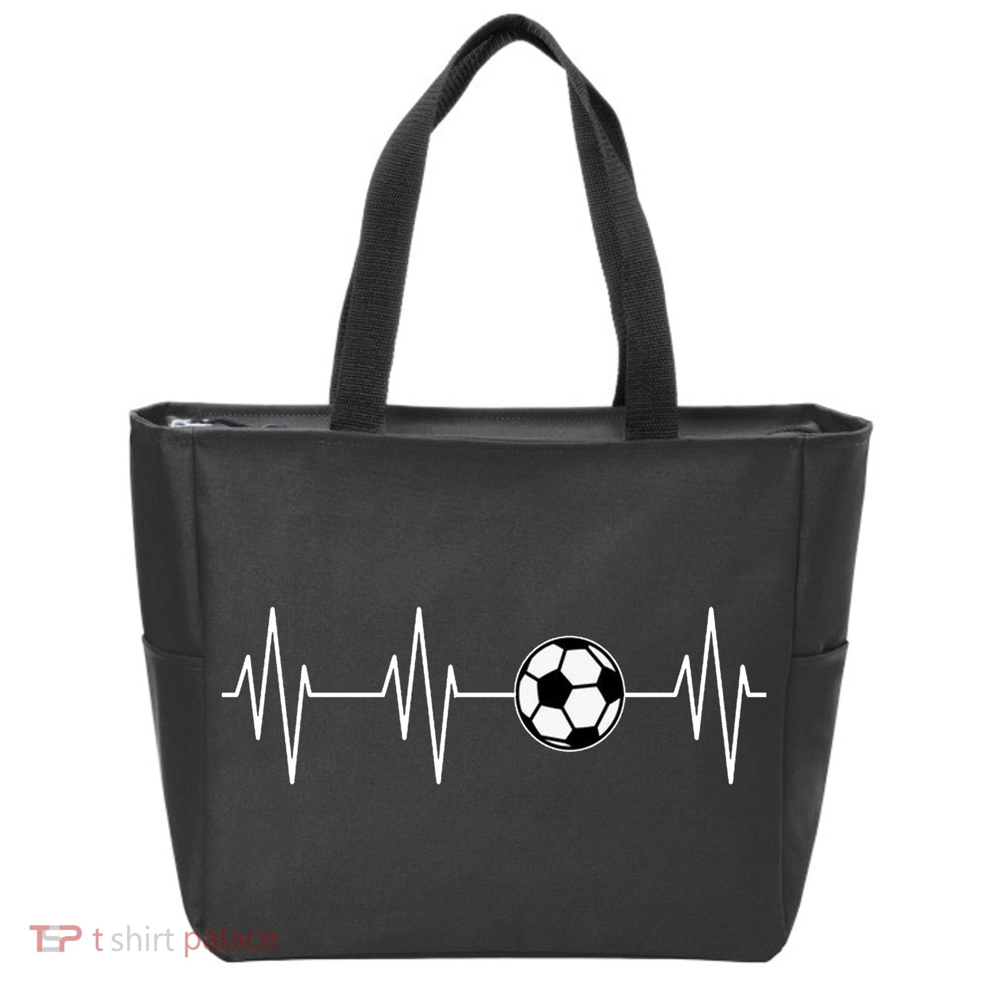 Soccer Heart Beat Tote Bag