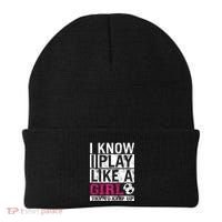 Soccer I Know I Play Like a Girl Beanie thumb 0