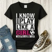 Soccer I Know I Play Like a Girl Women's T-Shirt thumb 3