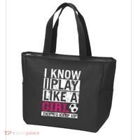 Soccer I Know I Play Like a Girl Tote Bag thumb 3