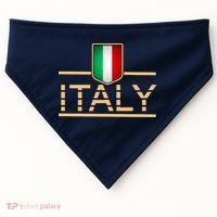 Soccer Italian Flag Italy Fan Logo USA-Made Doggie Bandana thumb 0