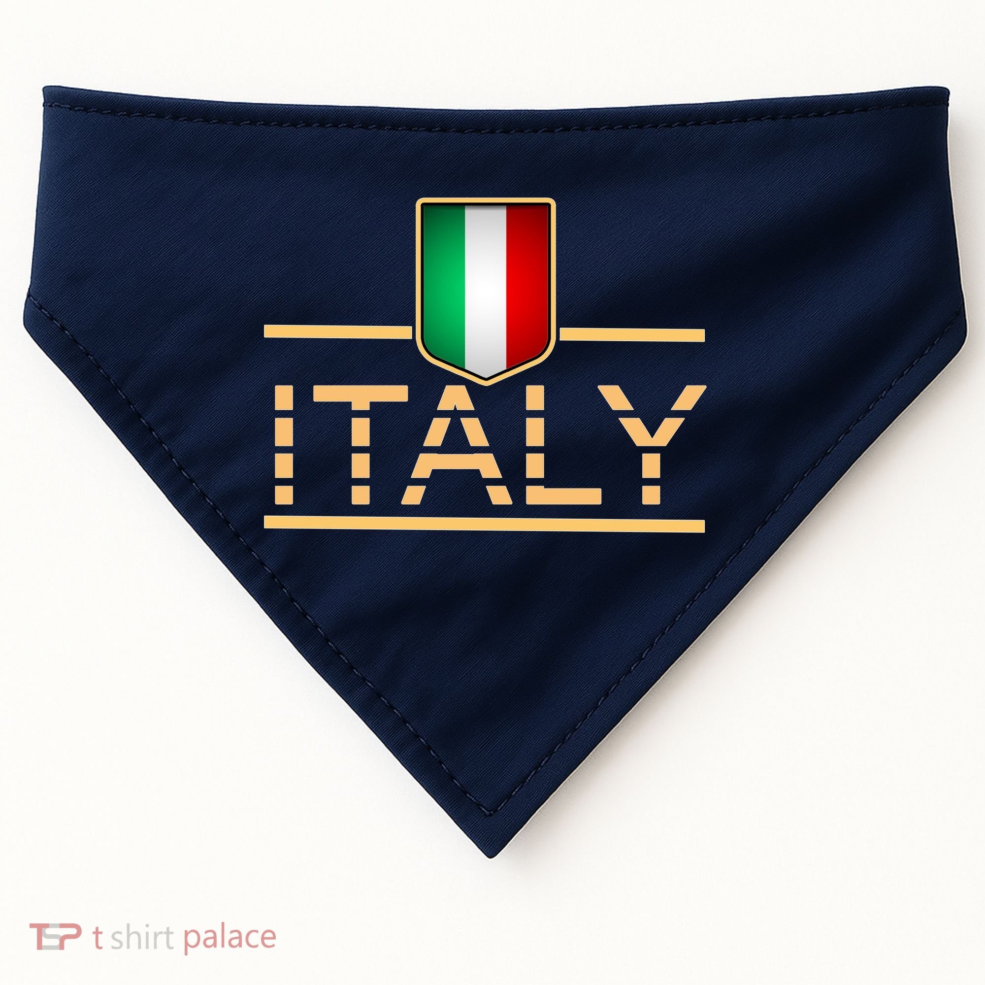 Soccer Italian Flag Italy Fan Logo USA-Made Doggie Bandana