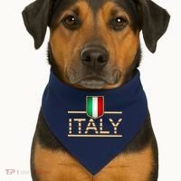 Soccer Italian Flag Italy Fan Logo USA-Made Doggie Bandana thumb 1