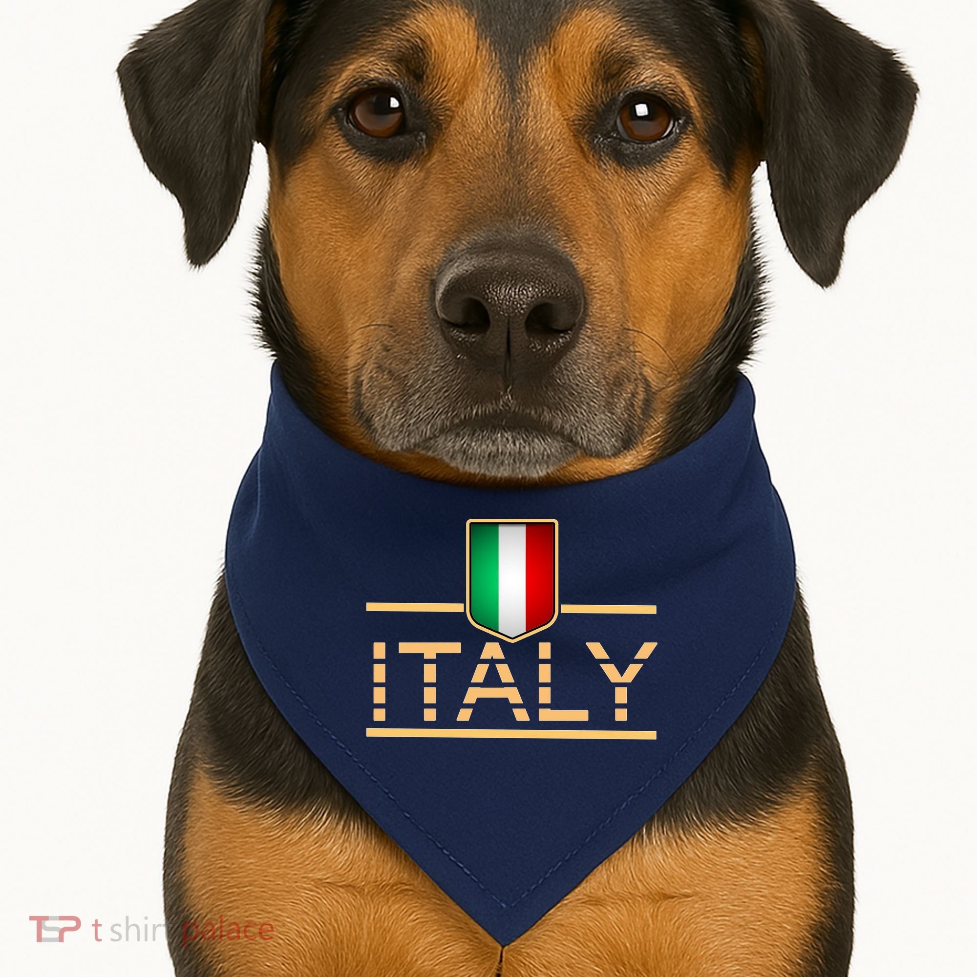 Soccer Italian Flag Italy Fan Logo USA-Made Doggie Bandana