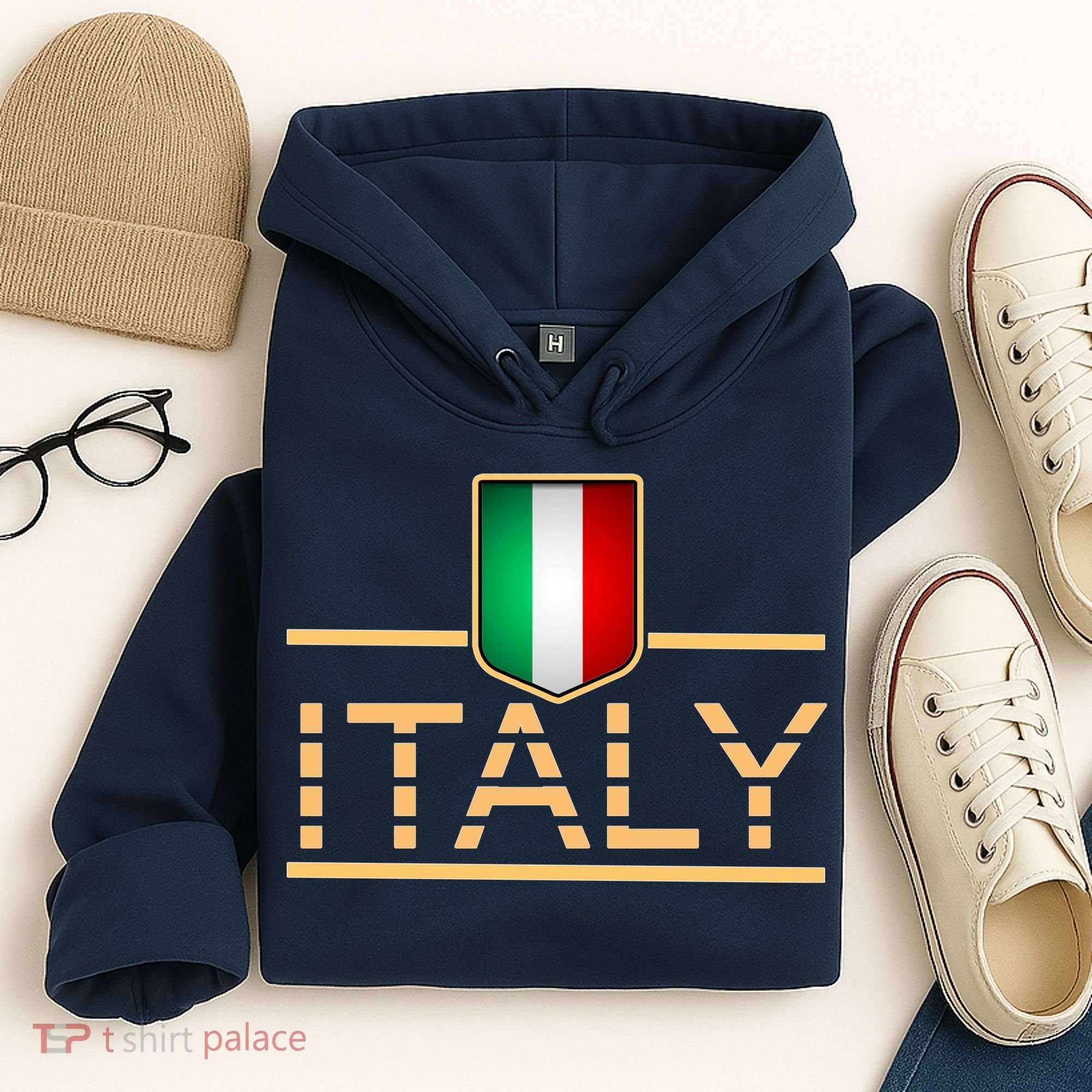Soccer Italian Flag Italy Fan Logo Hoodie
