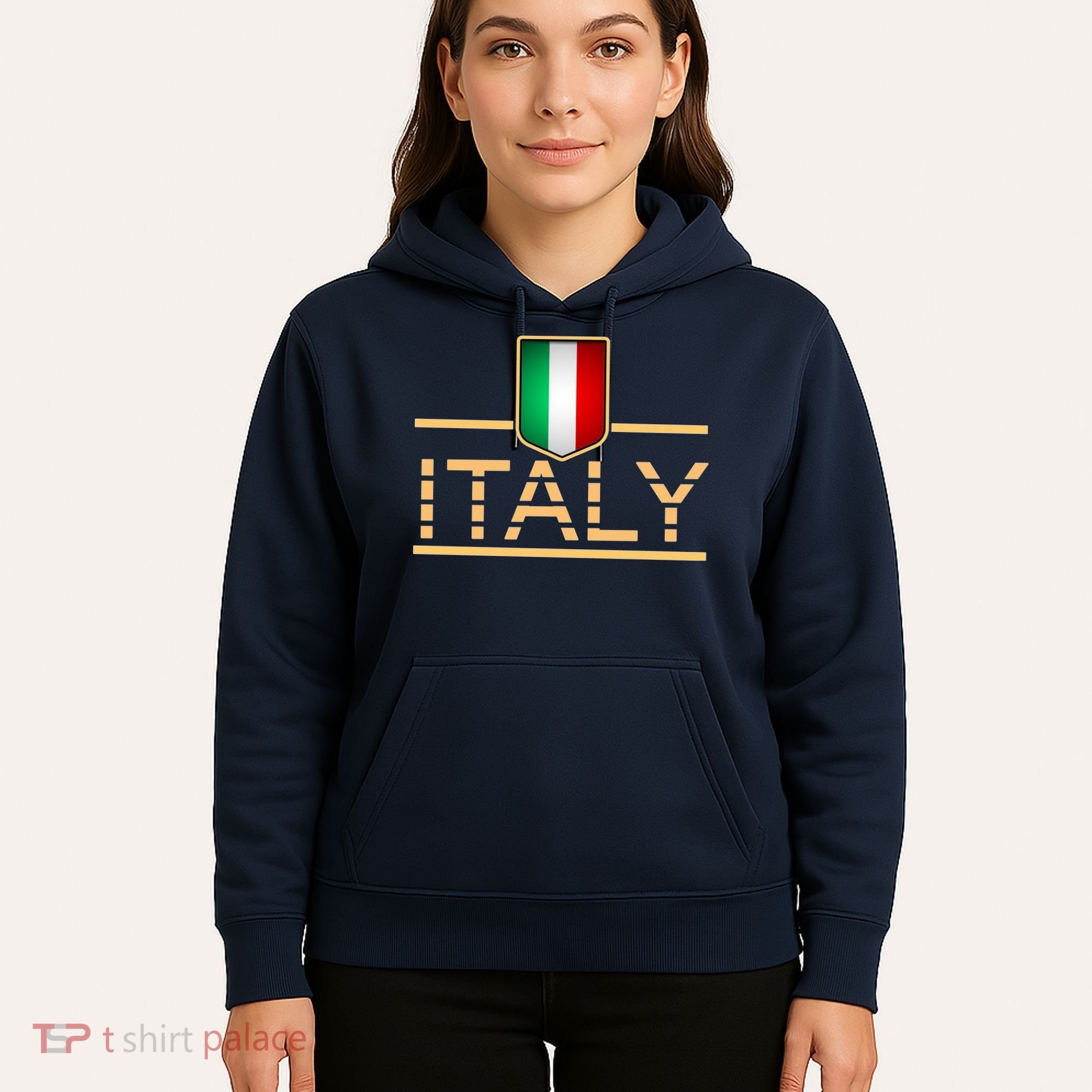 Soccer Italian Flag Italy Fan Logo Hoodie