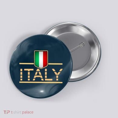 Soccer Italian Flag Italy Fan Logo Button
