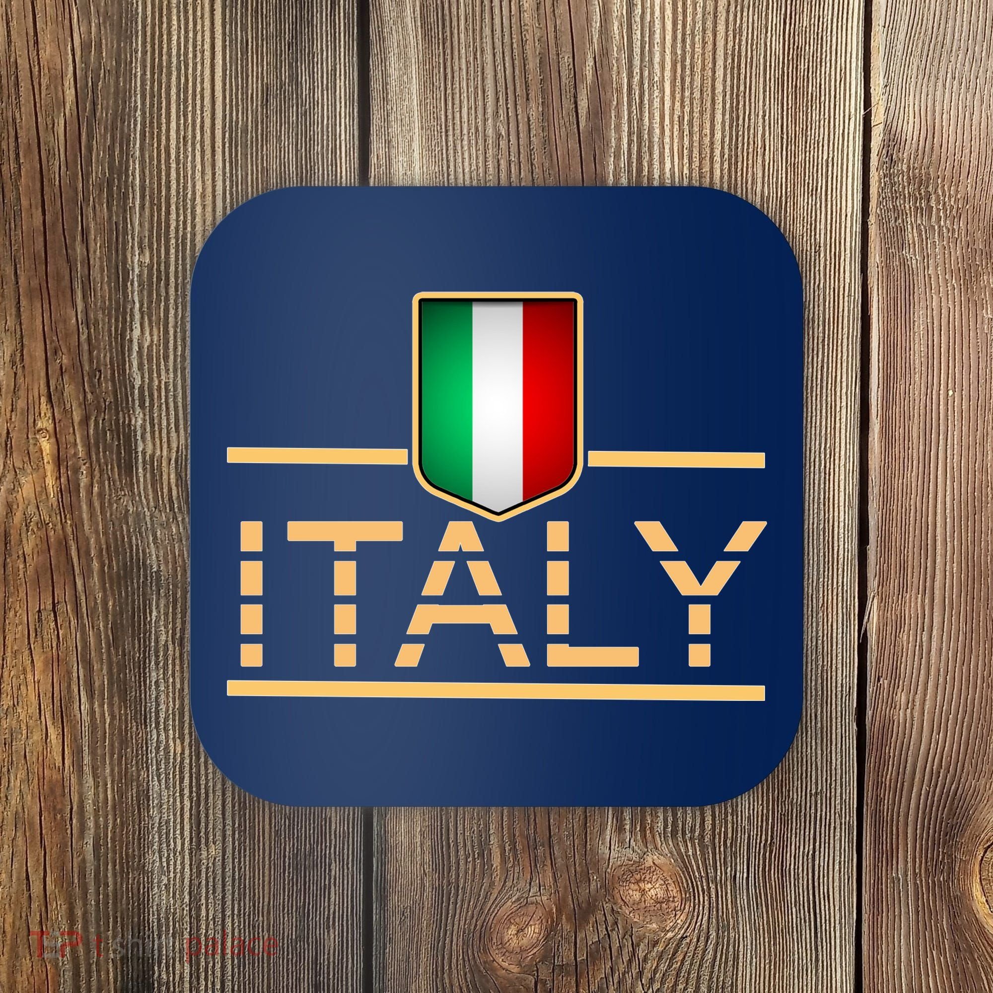 Soccer Italian Flag Italy Fan Logo Coaster
