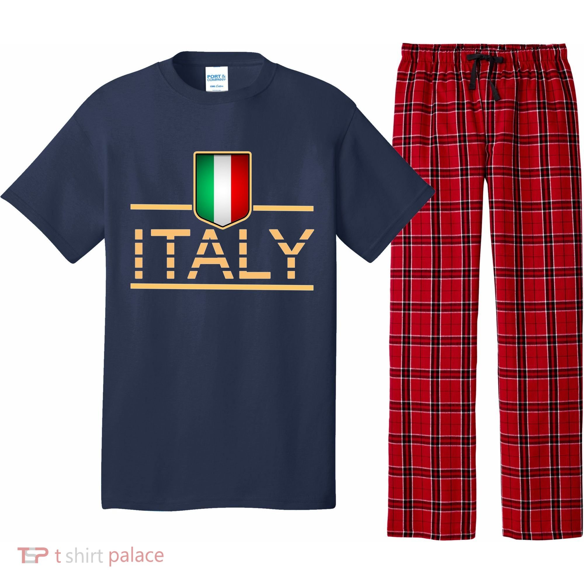Soccer Italian Flag Italy Fan Logo Pajama Set